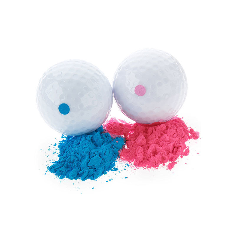 2 Inch Golf Ball Baby Reveal With Pink Blue Powder