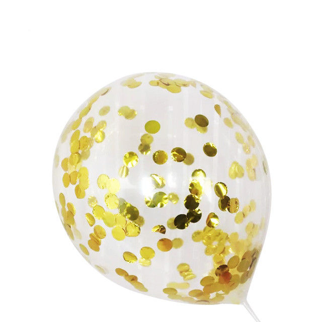 Indoor Gold Confetti Party Decoration Balloons