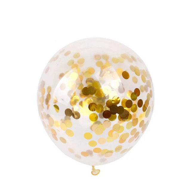 Clear Star Foil Filled Helium Confetti Balloons