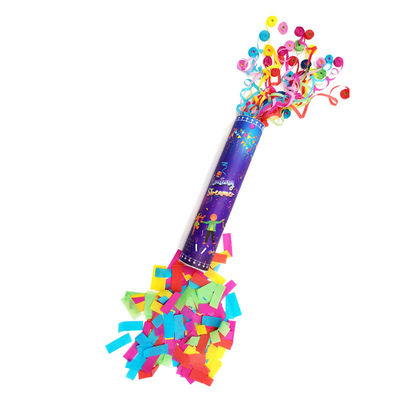 12pcs 25cm Mixed Colorful Slip Paper Handheld Confetti Cannon