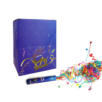 12pcs 25cm Mixed Colorful Slip Paper Handheld Confetti Cannon